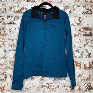 Victoria’s Secret PINK Blue Quarter Zip Pullover M